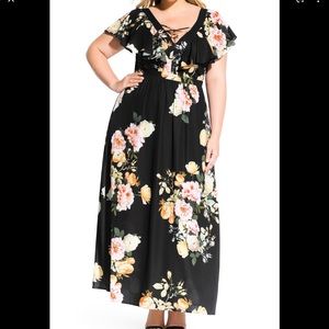 CITY CHIC Plus Size Women's Tuscan Rose Maxi Dress Size 20 (L)